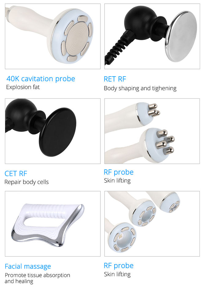 New arrival 9 in 1 RET CET RF Vacuum 40k Cavitation removal Cellulite Slimming Machine