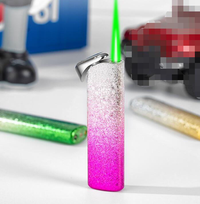 Latest Technology Torch Jet Lighter 4 Colors Metal Iatable No Gas Cigar Butane Windproof Lighters Smoking Tool Accessories W260202