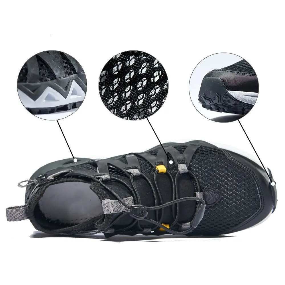 Water Shoes Rax Men's Aqua Upstreams Shoes Quick-drying Breathble Fishing Shoes Women Hole PU Insole Anti-slip Water Shoes 82-5K463 231006