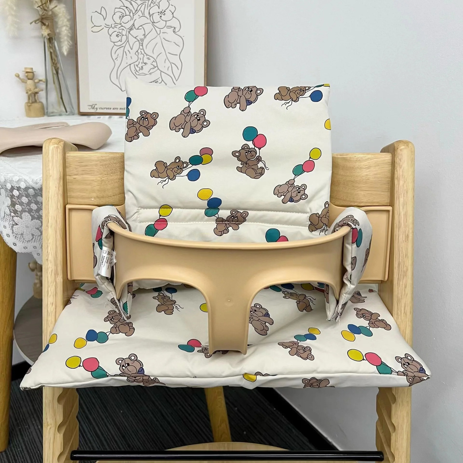 Dining Chairs Seats Baby Dining Chair Seat Cushion Pad for Stokk Tripp Trapp High Chair Replacement Removable Washable Pillow Kid Feeding Accessorie 2