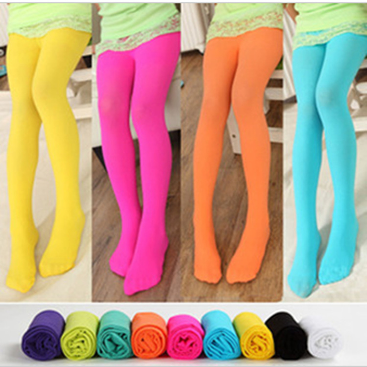 110-129CM Kids Pantyhose Ballet Dance Tights for Girls Stocking Children Velvet Solid White Pantyhose Girls Tights