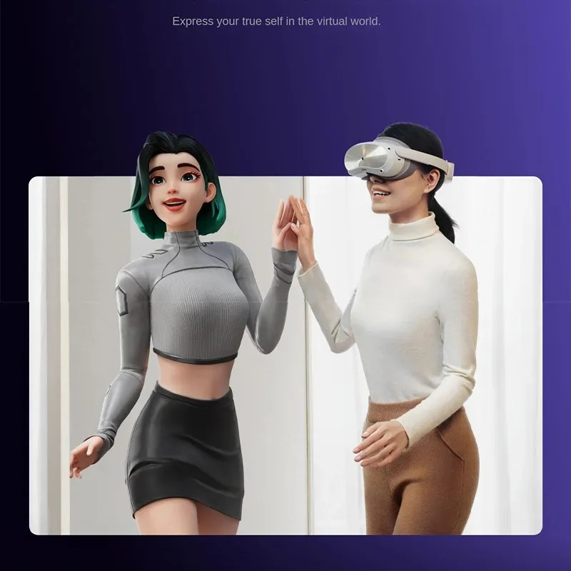 3D Glasses Pico4 Pro VR All in one Machine 8 512G Supports Eye Tracking Expression Capture 6dof Spatial Pico 4 Headset 231007