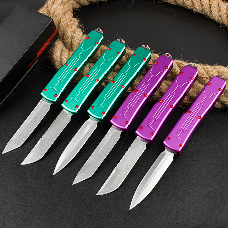 High End Knife D2 Stone Wash Blade Aviation Aluminum Handle Outdoor Camping Hiking Survival Tactical Knives with Nylon Bag