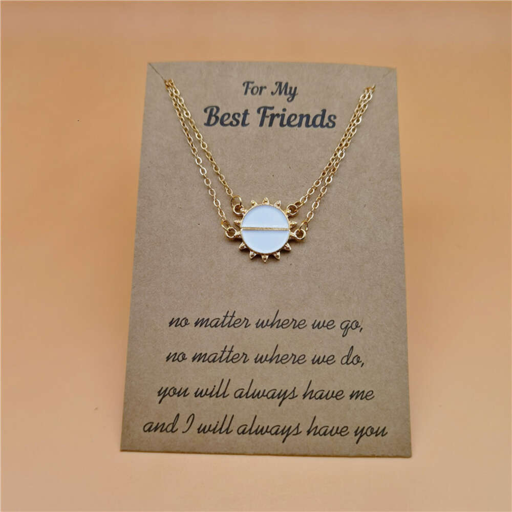 New Good Friends Sun Necklace Womens Minimalist Best Friends Friendship Bracelet Bracelets For Women Charms Vsco Friendship Aesthetic Mujer Jewelry Gi