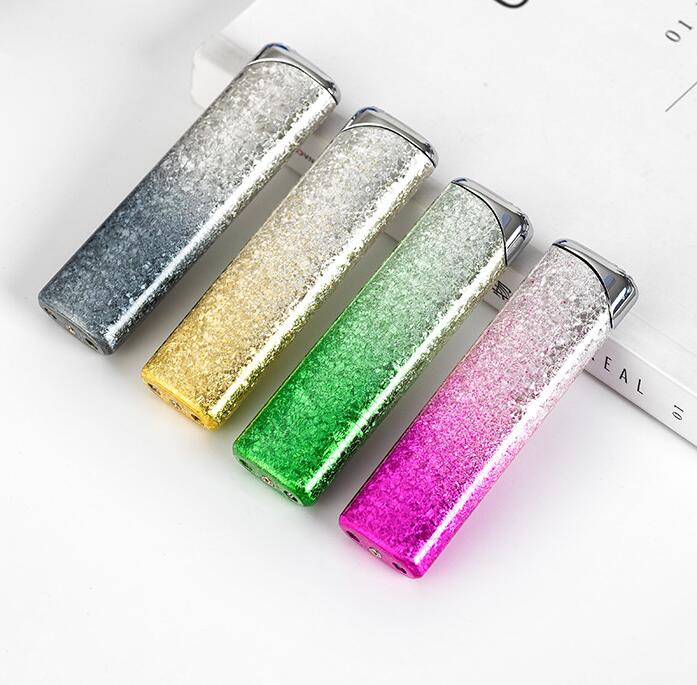 Latest Technology Torch Jet Lighter 4 Colors Metal Iatable No Gas Cigar Butane Windproof Lighters Smoking Tool Accessories W260202
