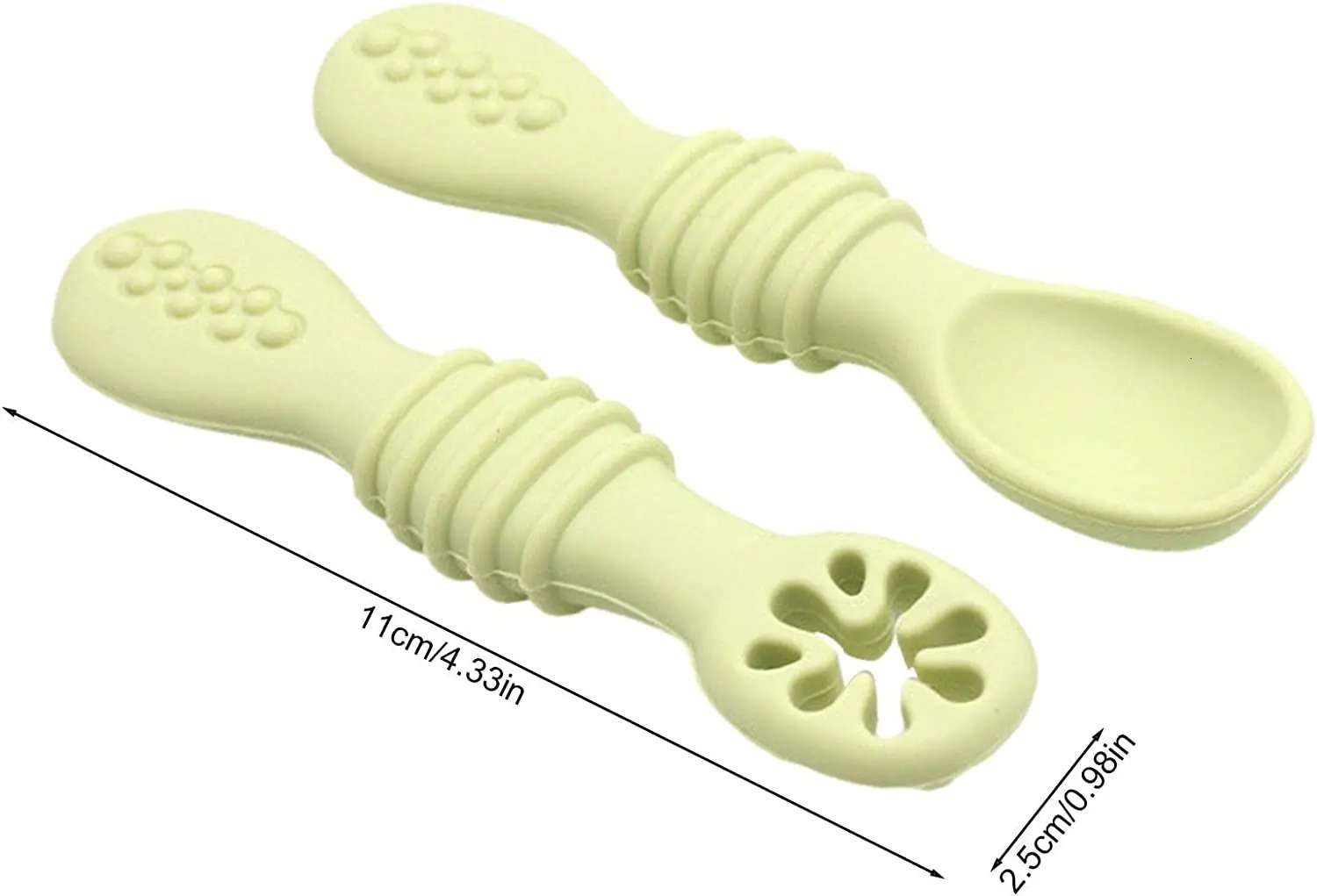 Cups Dishes Utensils Baby Feeding Spoon Silicone Baby Spoons for Toddler Utensils First Stage Baby Training Spoon Set Infant-Led Weaning Utensils 2310