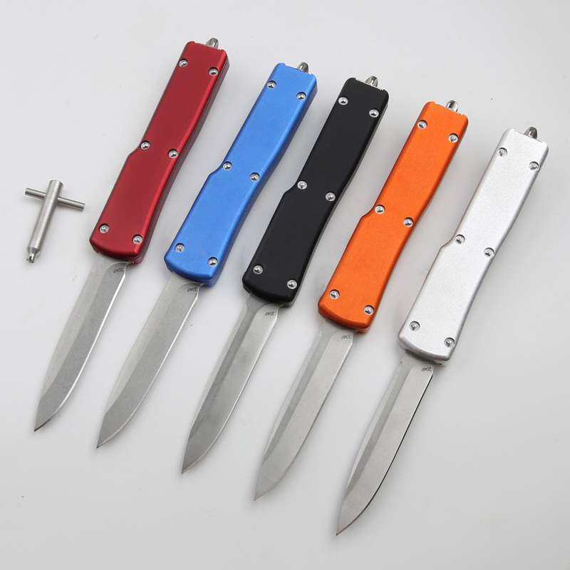 High Grade Small Tactical Knife D2 Satin Blade Aviation Aluminum Handle Outdoor Mini EDC Pocket Knives with Repair Tool