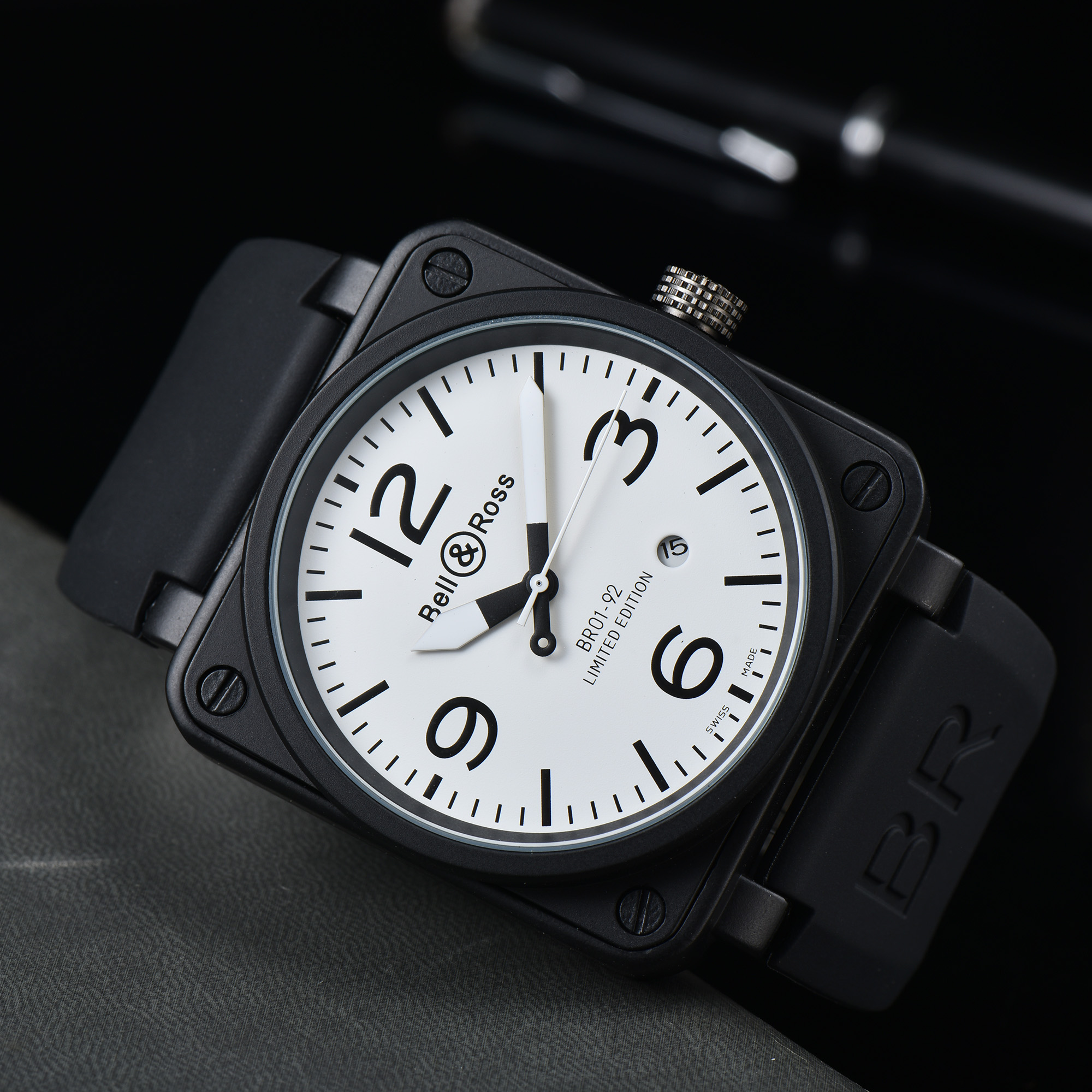 NEW Tops Mens BR Model Sport Rubber Watch band machinery Bell Luxury Multifunction Watch Business Stainless Steel Man Ross men Wristwatch tt03