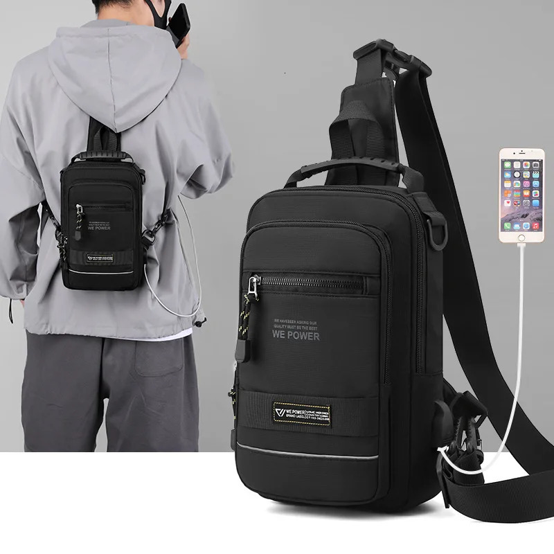 School Men Small Sg Backpack Cross Body Shoulder Chest Bag Anti-theft Travel Motorcycle Rider Waterproof Oxford Male Messenger Bags 231009 zhanyisheng