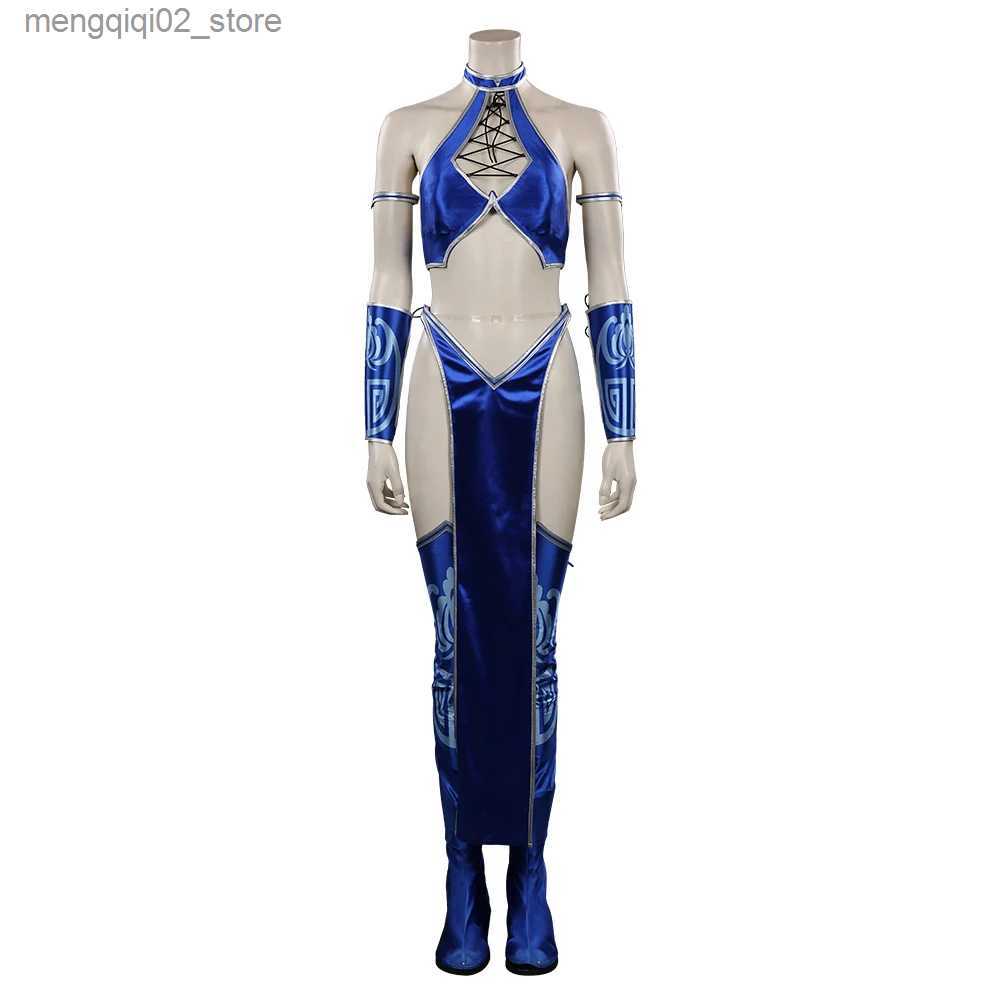 Theme Costume Mortal Cos Kombat Kitana Mileena KATANA Joker Cosplay Come Jumpsuit Mask Women Halloween Carnival Party Disguise Suit Girls Q231010