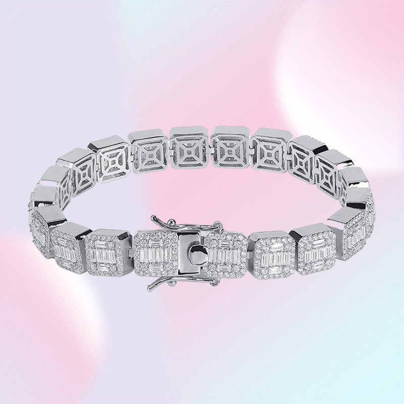 Luxury Designer Hip Hop Jewelry Mens Bracelets Diamond Tennis Bracelet Bling Bangle Iced Out Chains Charms Rapper Fashion Accessor