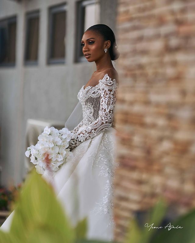 2023 Oct Arabic Aso Ebi Plus Size Sheath Ivory Luxurious Wedding Dress Pearls Lace Detachable Train Bridal Gowns Dresses ZJ734