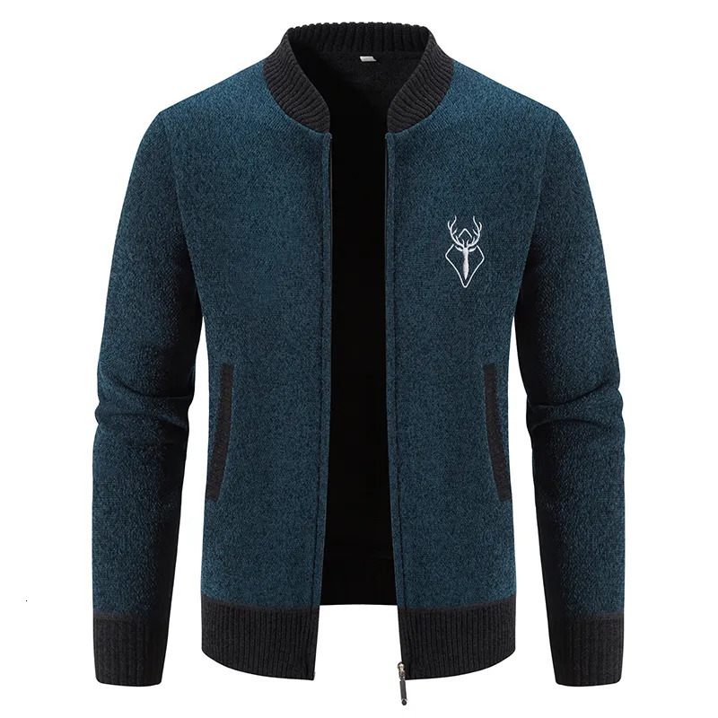 Men's Sweaters Cardigan Winter Casual Sweatercoats Jackets High Quality Men Thicker Warm Standup collar Fit Cardigans Coats 3XL 231010Z