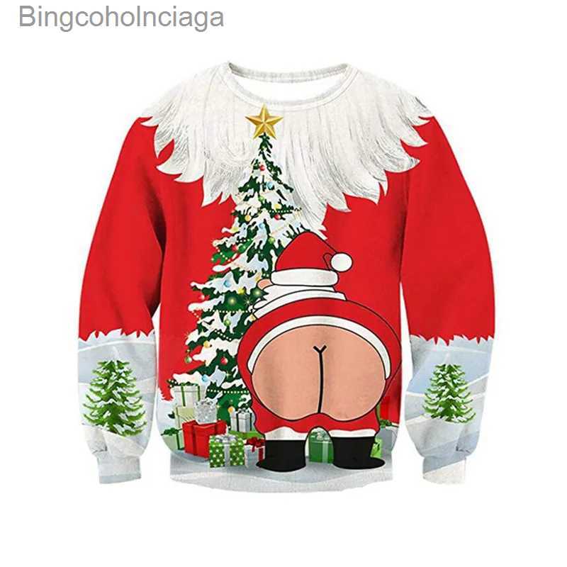 Women's Sweaters Unisex Ugly Christmas Sweater 3D Print Funny Pullover Sweaters Jumpers Tops For Xmas Men Women Holiday Party Hoodie SweatshirtL2