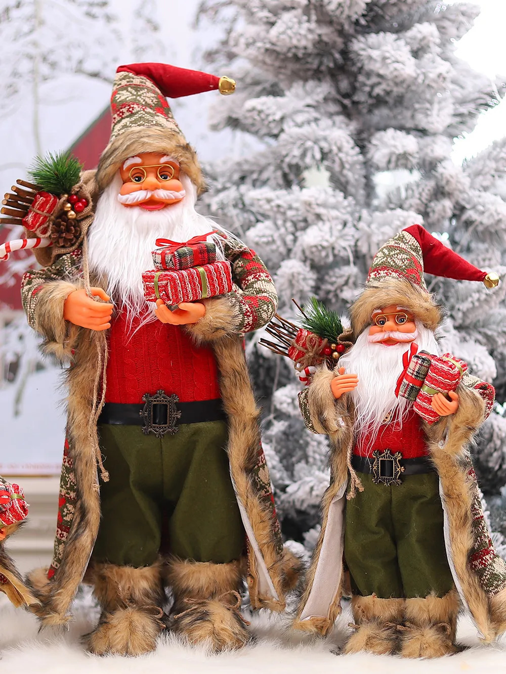 2024 Christmas Santa Doll 60cm Xmas Plush Toy Holiday Home Decor Ornament