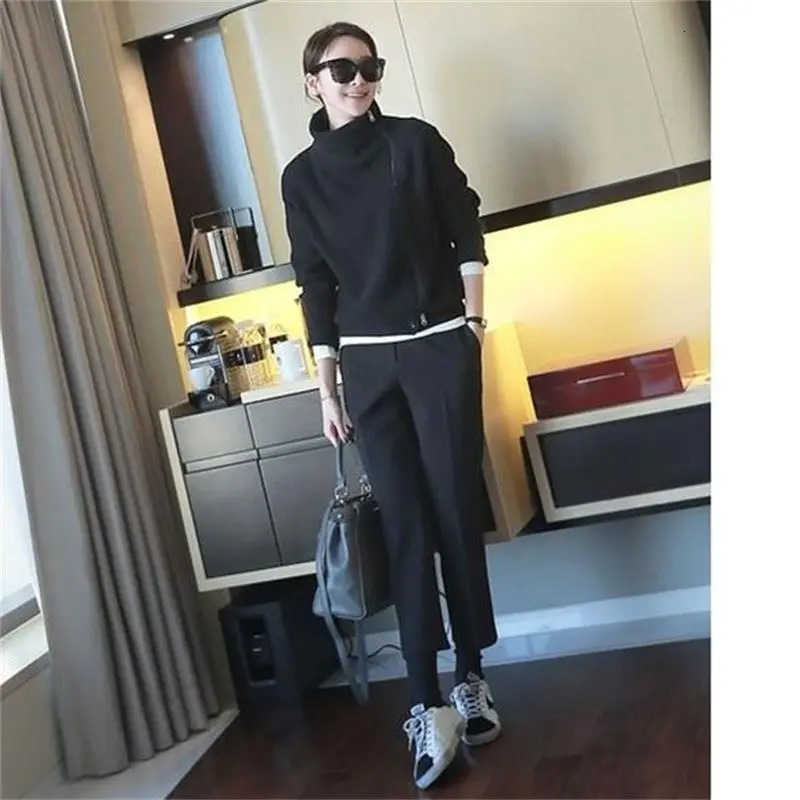 Women's Sweaters 2023 Women Sweater Autumn Winter Turtleneck Cardigan Cashmere Knitting Tops Coat 231009