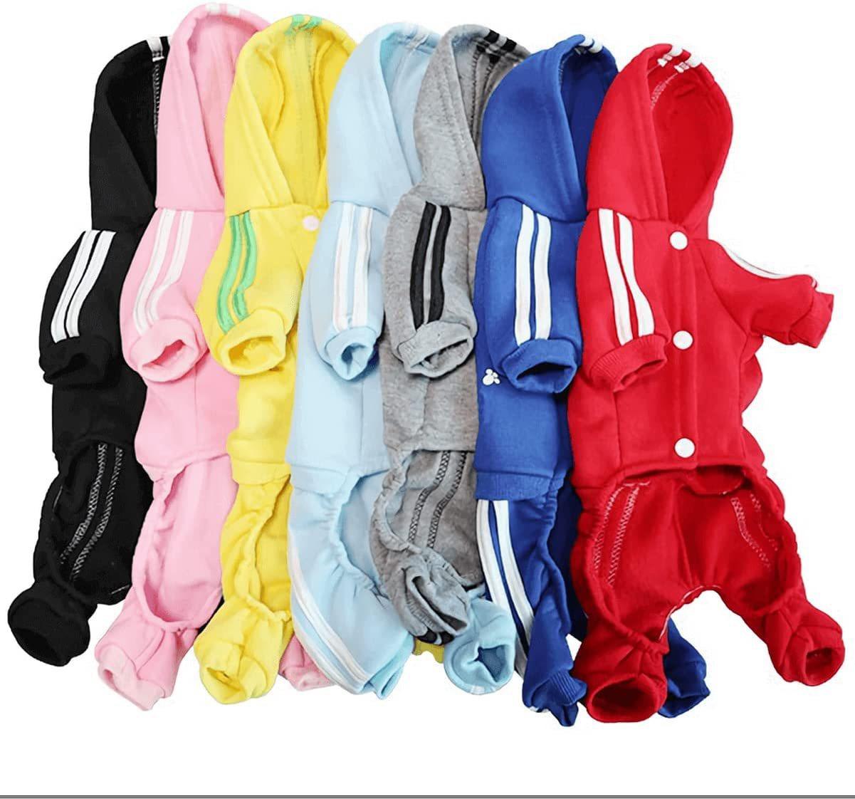 Hoodie Sweater Girl Winter Clothes Cotton 4 Legs Dog Jumpsuit Fleece Sweatshirt Puppy Apparel for Small Medium Dogs Cats