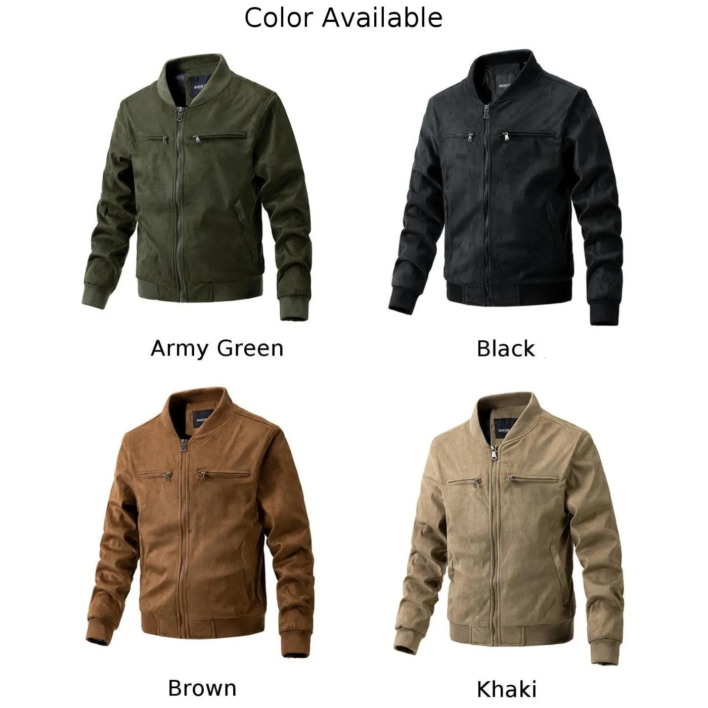 Men's Jackets Mens Suede Thick Cotton Jacket Autumn Winter Casual Long Sleeve Pocket Solid Color ZipUp Top Coat Man Clothing 231010