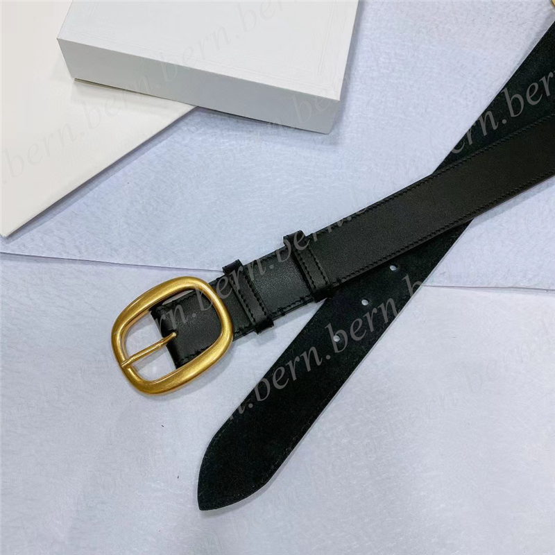Premium Leather Fashion 3.5cm Width Belt for Men or Women Belts with Gift Box Christmas Gift