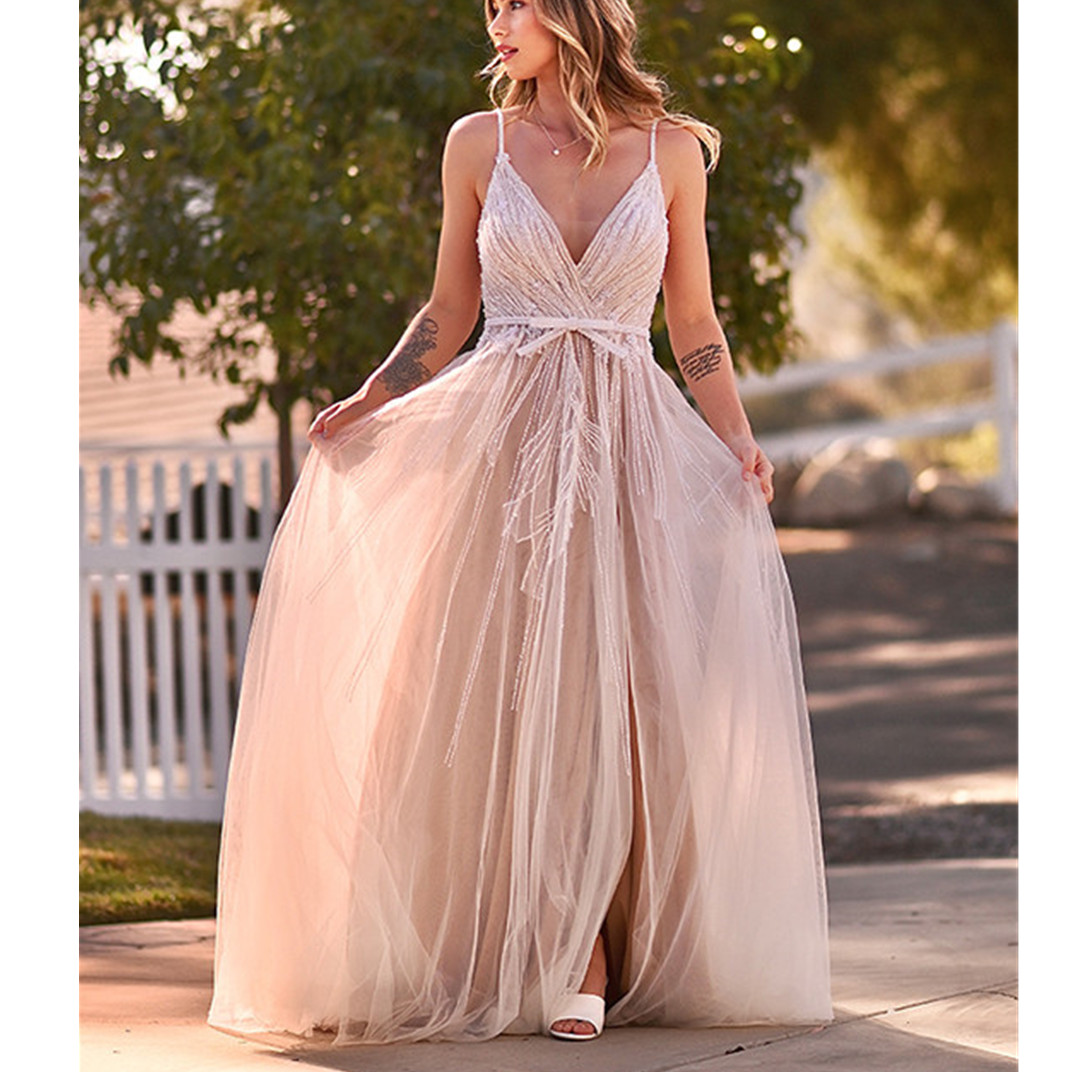 Cheap Satin Wedding Dresses Sexy Backless Jewel Neck Sweep Train Beach Wedding Gowns Belt Crystal Beaded Plus Size Bohemian