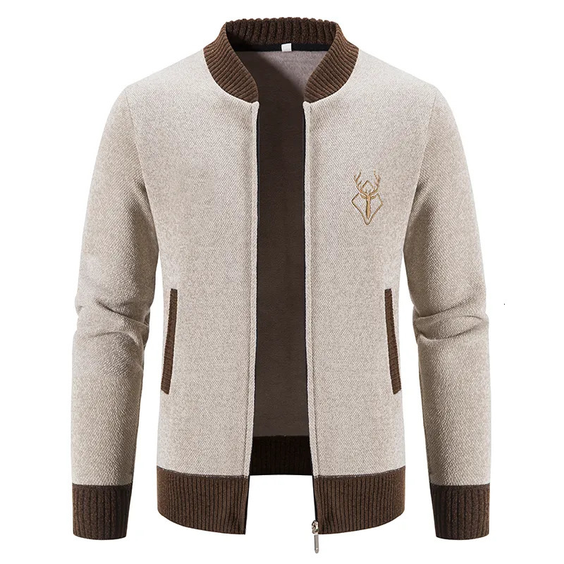 Men's Sweaters Cardigan Winter Casual Sweatercoats Jackets High Quality Men Thicker Warm Standup collar Fit Cardigans Coats 3XL 231010Z