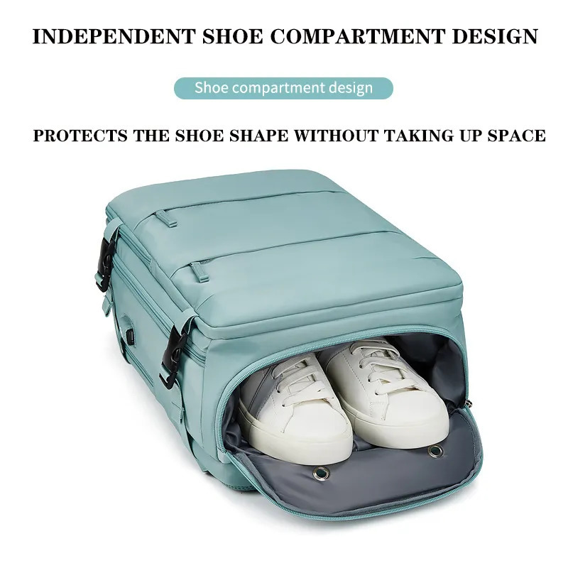 School Bags Buylor Women's Travel Backpack Large Capacity Multi-Function Suitcase USB Charging Schoolbag Short Distance Luggage Bags Mochila 2310