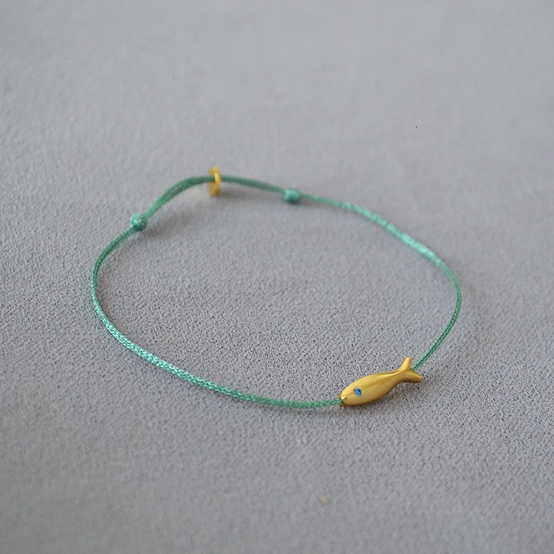 Charm Bracelets Red string Fish bracelet for women cute fish blue string adjustable bracelet handmade jewelry minimalist ethnic jewelry 231009