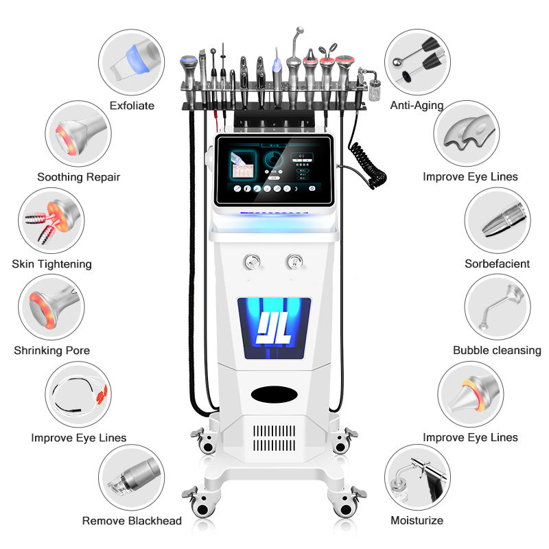 OEM ODM 13 In 1 Beauty Aqua Beauty Dermabrasion Machine Beauty Oxygen Beautys Skin Rejuvenation Beauty Salon Equipment for All Type Skin Use