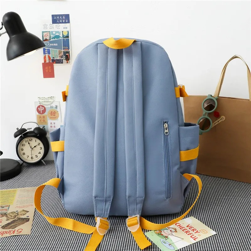 School Bags 5 In 1 Fashion Women Backpack Multiple Pockets School Bag For Teenage Girls Multifunctional Travel Backpacks Waterproof Bookbags 231009