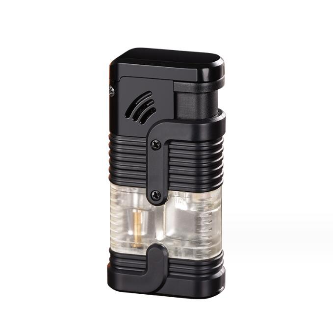Latest Torch Three Jet Lighter With Punch 3 Colors Iatable No Gas Cigar Butane Windproof Lighters Smoking Tool Accessories W260202