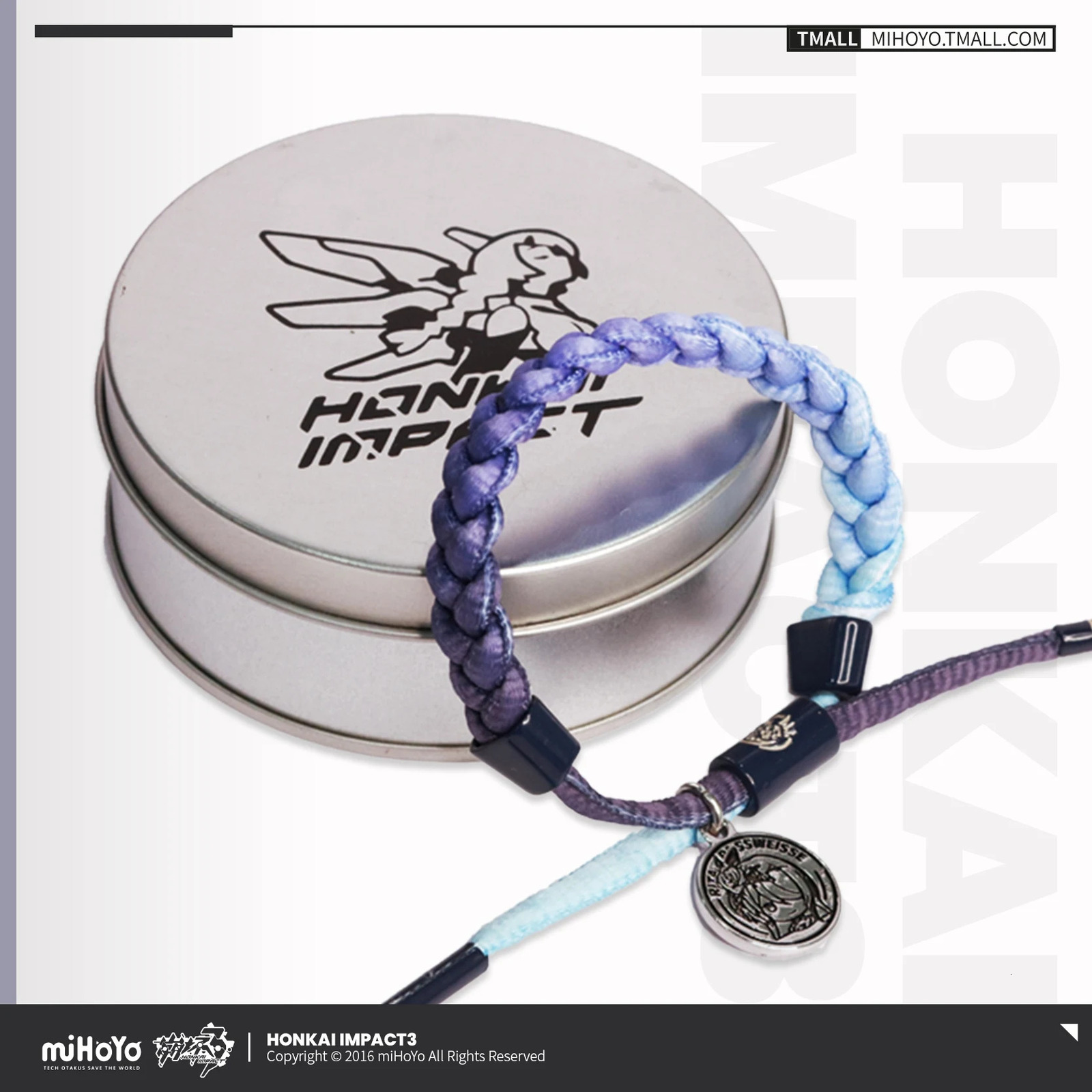 Charm Bracelets Mihoyo Official Honkai Impact 3 Herrscher Of The Void Stygian Nymph Azure Empyrea Valkyries Rope Bracelet With Gift Box Jewelry 231009