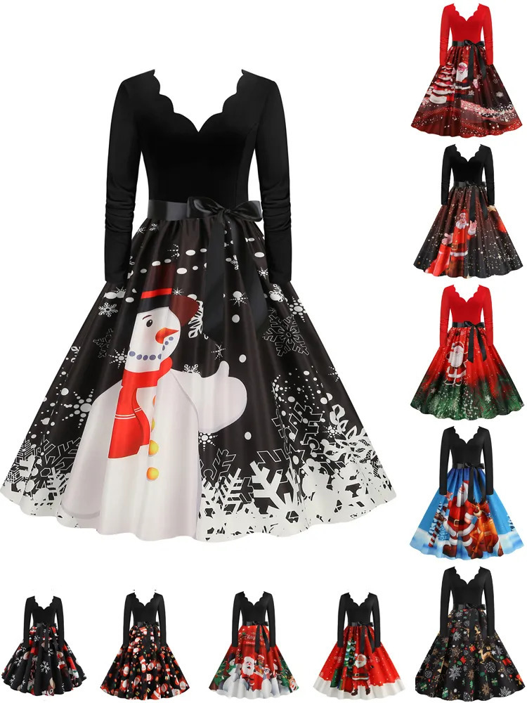 Plus size Dresses Goth Robe Vintage Christmas Dres Halloween Costumes 2023 Winter Pinup Rockabilly Sexy Cosplay Party S 3XL Vestido 231009
