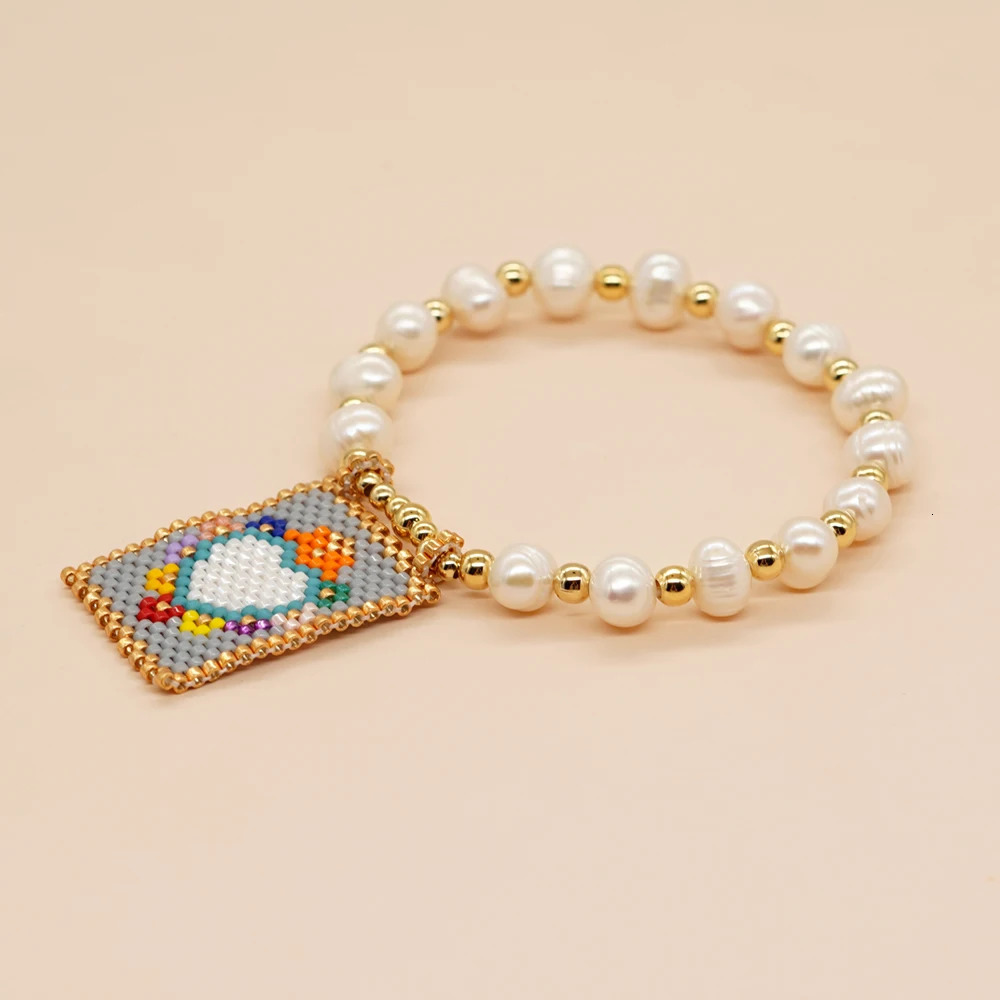 Charm Bracelets Go2boho In Natural Pearl Miyuki Beads Bracelet For Women Summer Beach Fashion Bohemia Jewelry Handmade Beaded Bracelets 231009
