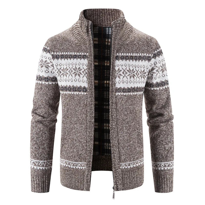 Men's Sweaters Cardigan 2023 Autumn Winter Stand Collar Zipper Sweater Coat Jacket Male Clothing Cotton Thick Warm 231010Z