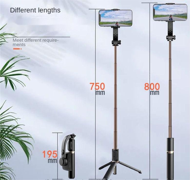 Handheld Gimbal Stabilizer Phone Camera Folding Portable Tripod Holder with Wireless Remote Extendable Aluminum Alloy Selfie Stick Monopod for Live Vi