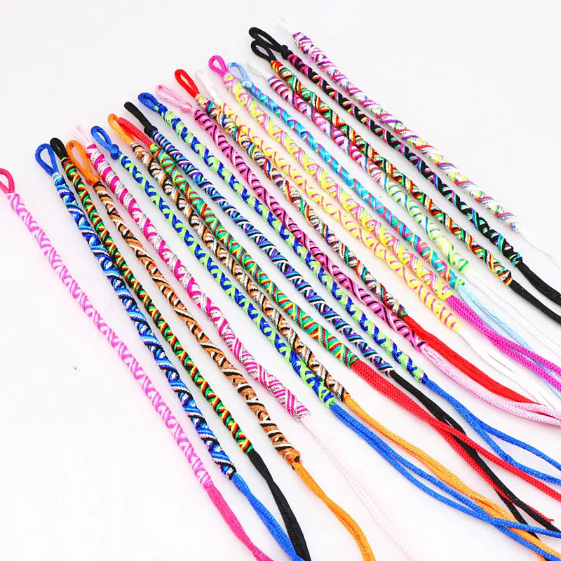 Charm Bracelets Fashion 50pcs Lots Multicolor Ethnic Cuff Bracelets Braided Rope Friendship Lovers Jewelry Wristband For Men Women 231009