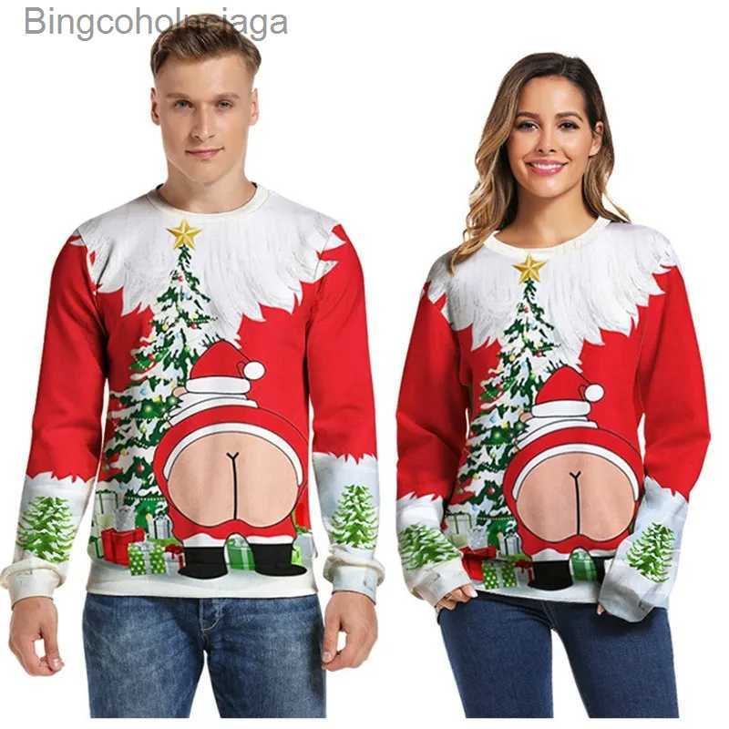 Women's Sweaters Unisex Ugly Christmas Sweater 3D Print Funny Pullover Sweaters Jumpers Tops For Xmas Men Women Holiday Party Hoodie SweatshirtL2