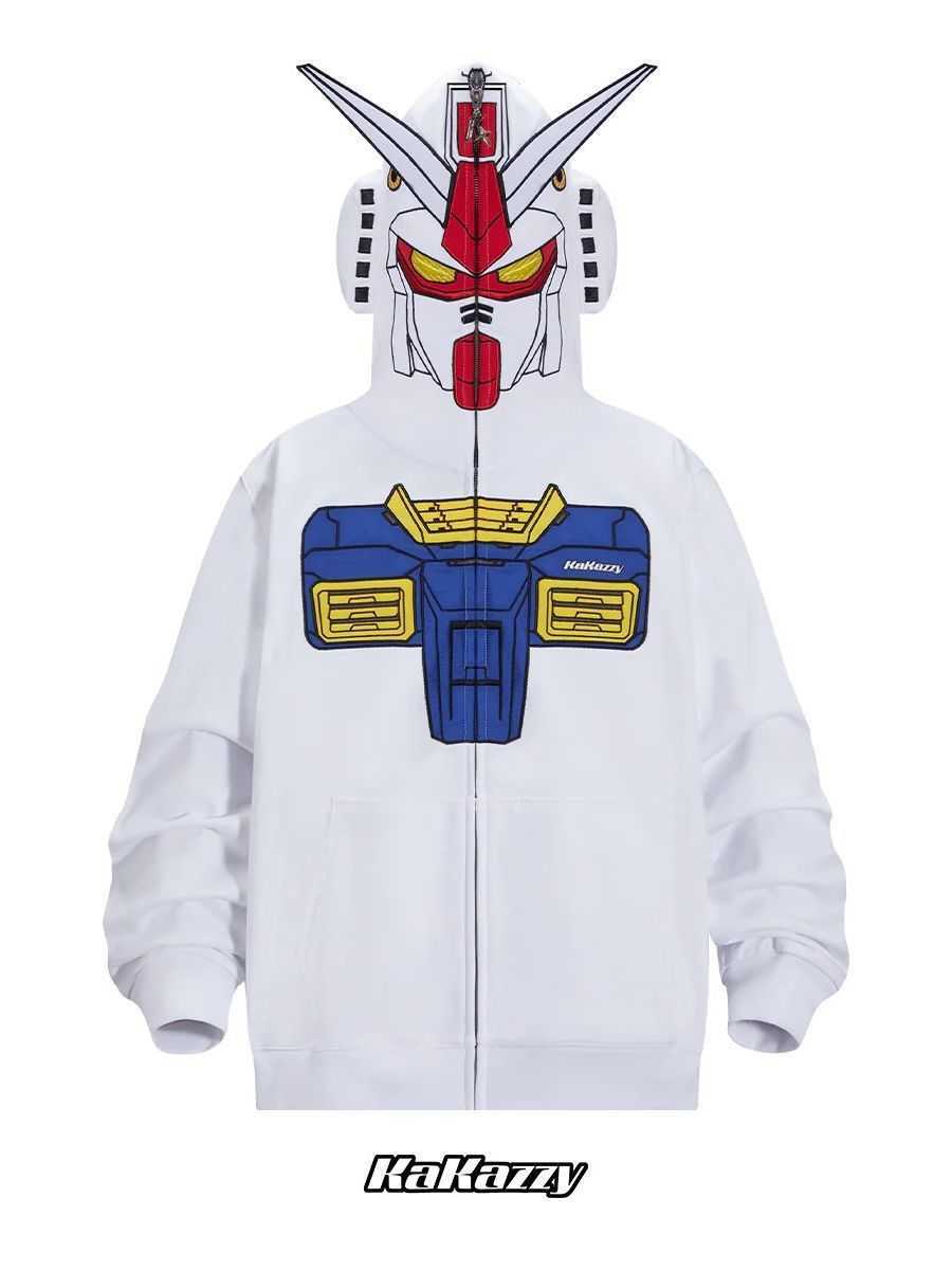 Kakazzy Full Pull Cosplay Printed Hoodie Zipper To Top Embroidery T231010