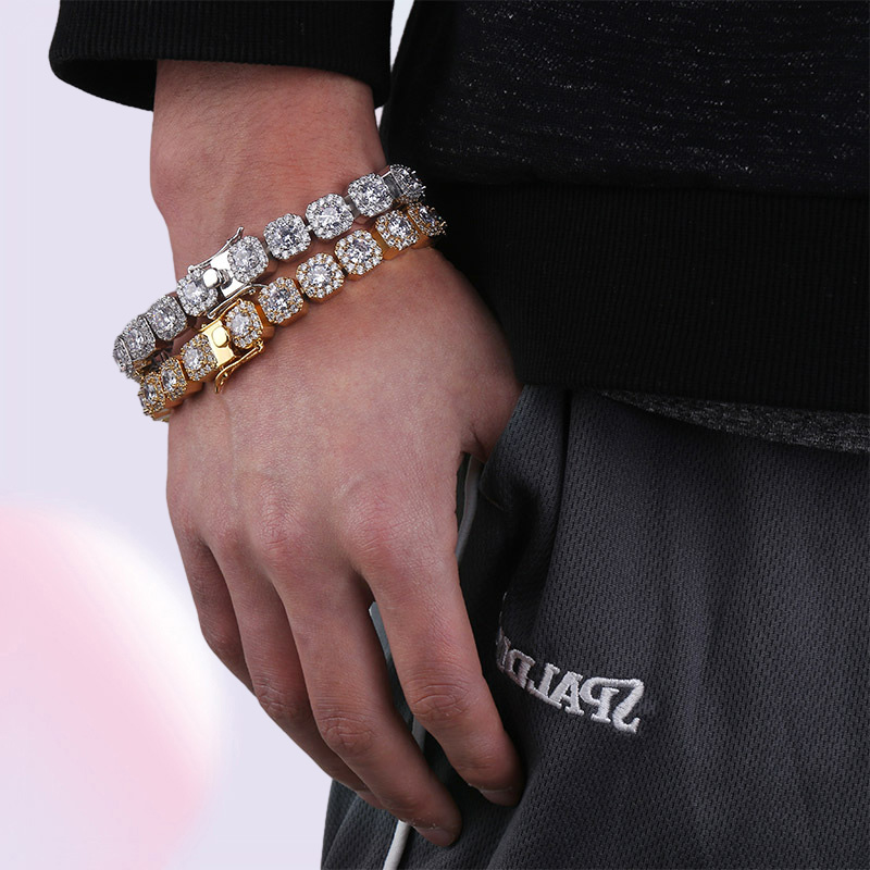 Diamond Tennis Bracelet for Love Luxury Designer Hip Hop Jewelry Mens Gold Bracelets Bling Bangle Iced Out Chains Charms Rapper Ac