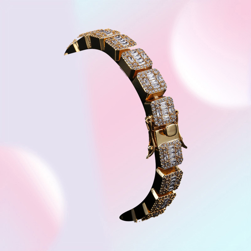 Luxury Designer Hip Hop Jewelry Mens Bracelets Diamond Tennis Bracelet Bling Bangle Iced Out Chains Charms Rapper Fashion Accessor