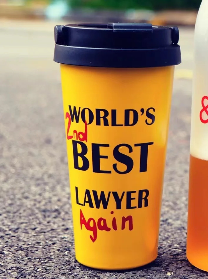 Thermoses Better Call Saul Water Cup Yellow Coffee Stainless Steel Car Insulated Cup Breaking Bad 231009