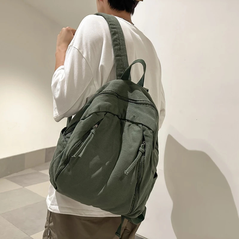 School Bags LEFTSIDE Korean Fashion Harajuku Canvas Backpacks for Women Backpack Light Weight Students Travel Female Back Pack 231009