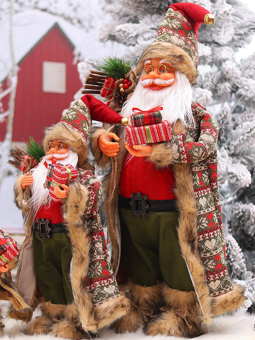 2024 Christmas Santa Doll 60cm Xmas Plush Toy Holiday Home Decor Ornament