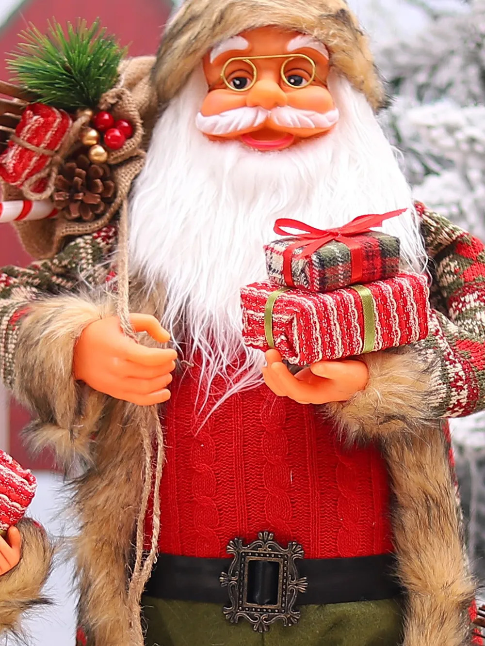 2024 Christmas Santa Doll 60cm Xmas Plush Toy Holiday Home Decor Ornament