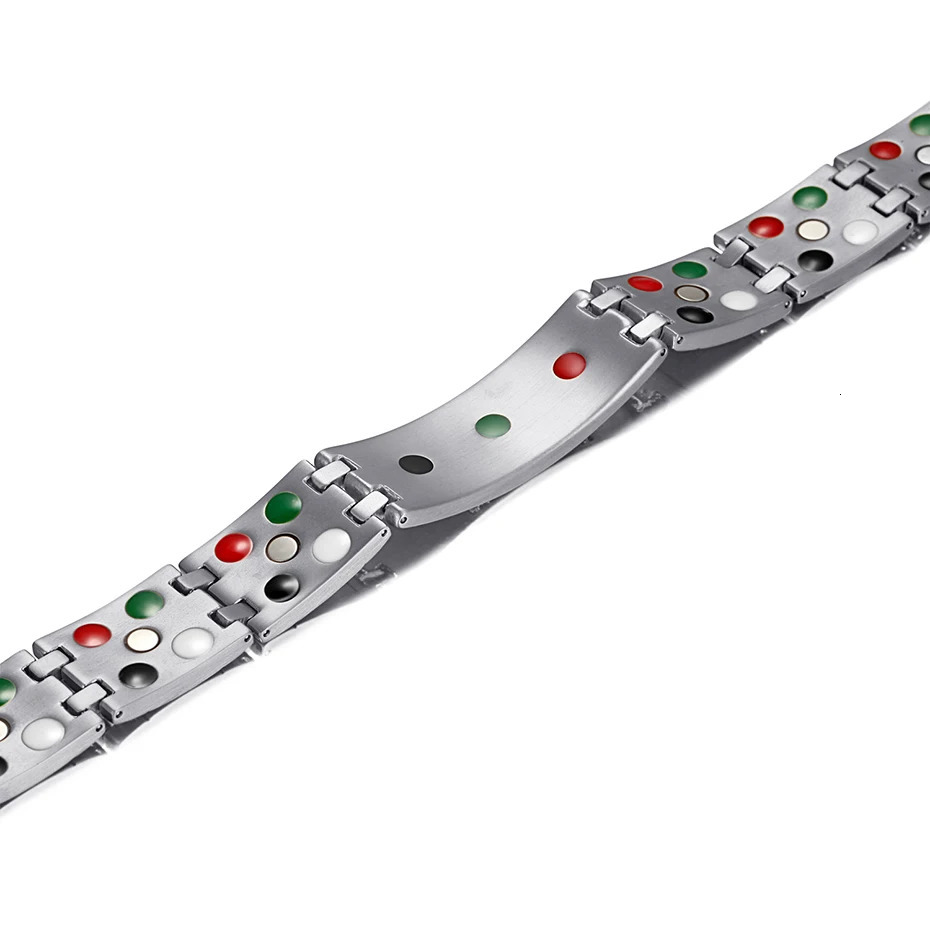 Charm Bracelets WelMag Fashion Exquisite Crystal Magnetic Bracelets Bangles For Men Germanium Tourmaline Male Health Jewerly Wristband 231009