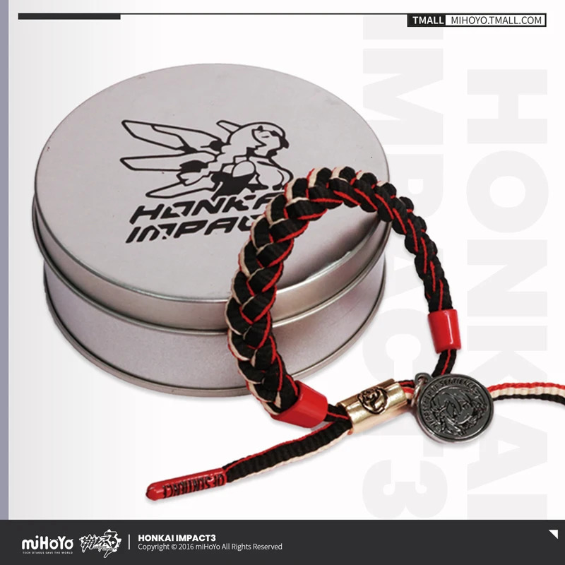 Charm Bracelets Mihoyo Official Honkai Impact 3 Herrscher Of The Void Stygian Nymph Azure Empyrea Valkyries Rope Bracelet With Gift Box Jewelry 231009