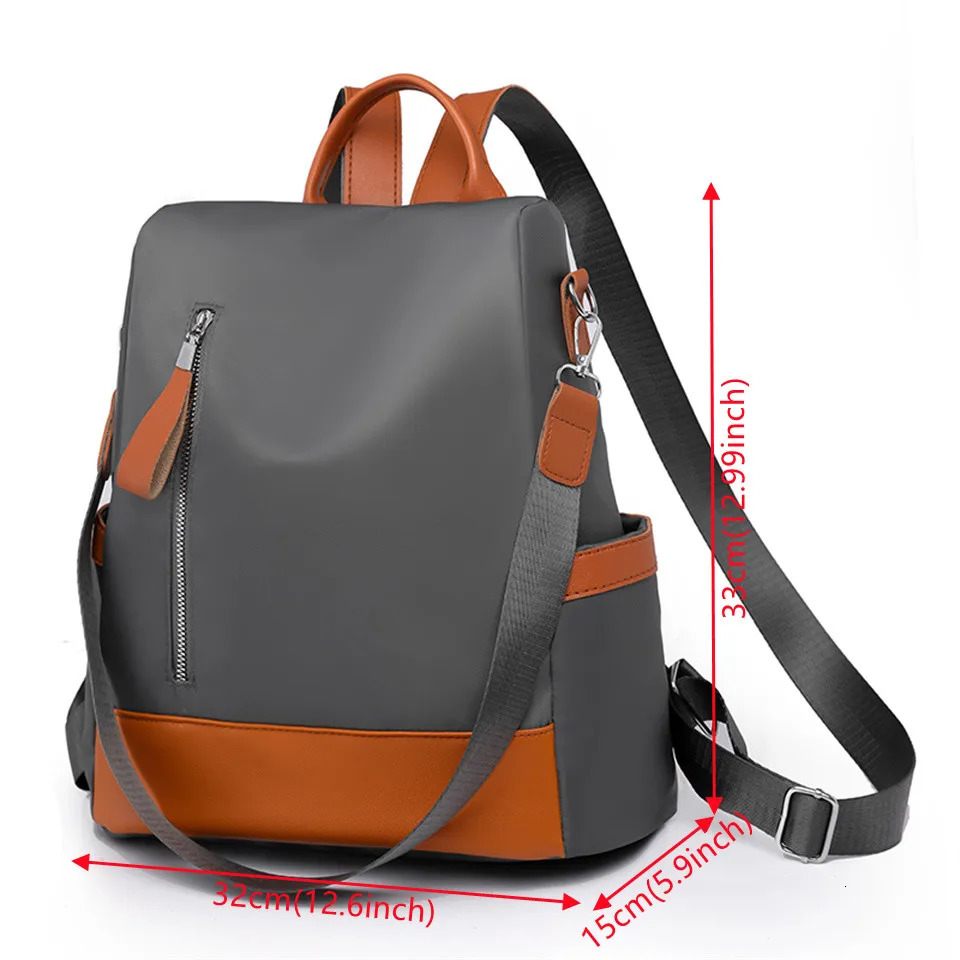 School Bags Women Fashion Nylon Backpack Travel School Nylon School Bag Shopping Rucksacks Travel Shoulder Schoolbag Shoulder Bag 231009
