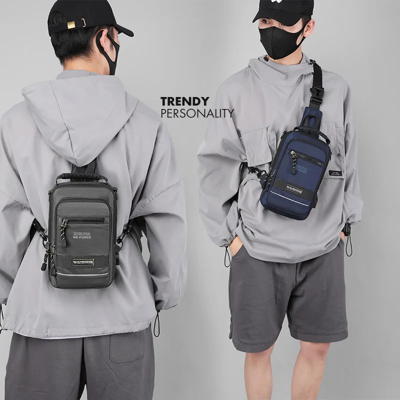 School Men Small Sg Backpack Cross Body Shoulder Chest Bag Anti-theft Travel Motorcycle Rider Waterproof Oxford Male Messenger Bags 231009 zhanyisheng