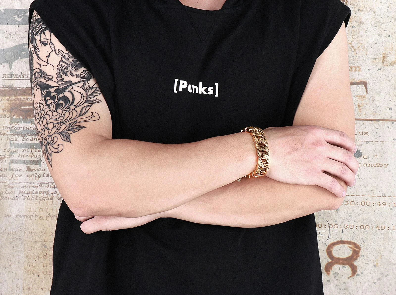 Charm Bracelets Vintage Men's Bracelet Men's Unique Engraving Containment Cuban Chain Stainless Steel Men's Bracelet Couple Bracelet Gi