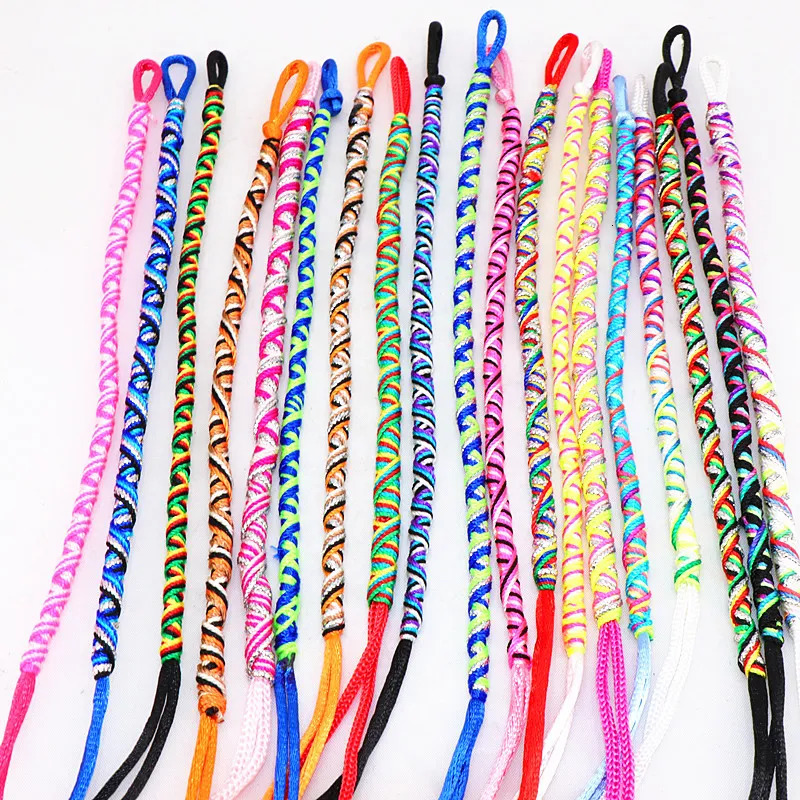 Charm Bracelets Fashion 50pcs Lots Multicolor Ethnic Cuff Bracelets Braided Rope Friendship Lovers Jewelry Wristband For Men Women 231009